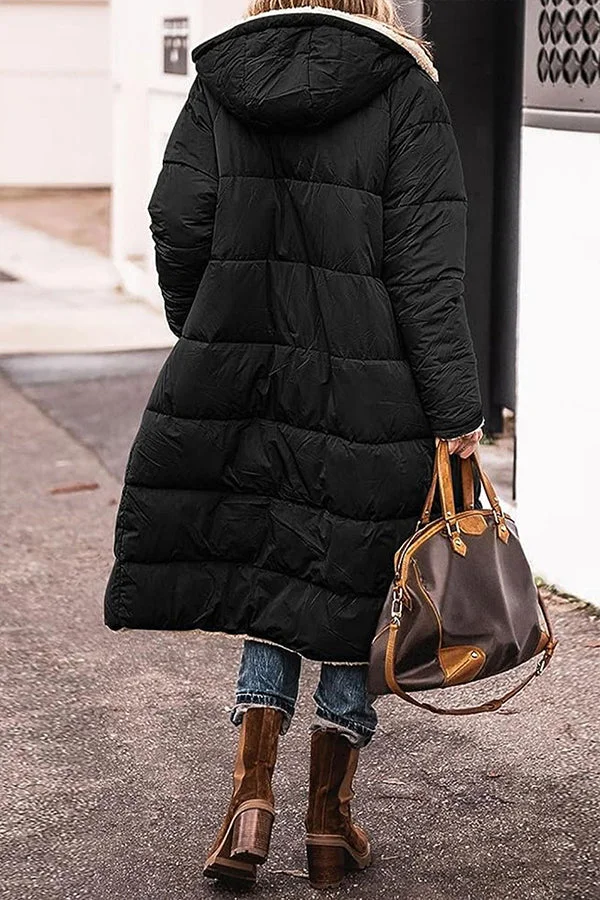 LM | Trendy jacket with hood and accent collar