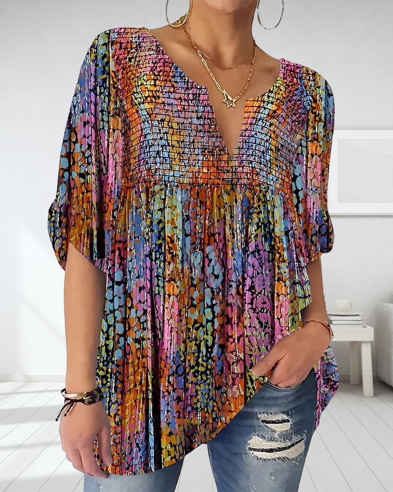 LM | Blouse with V-neck