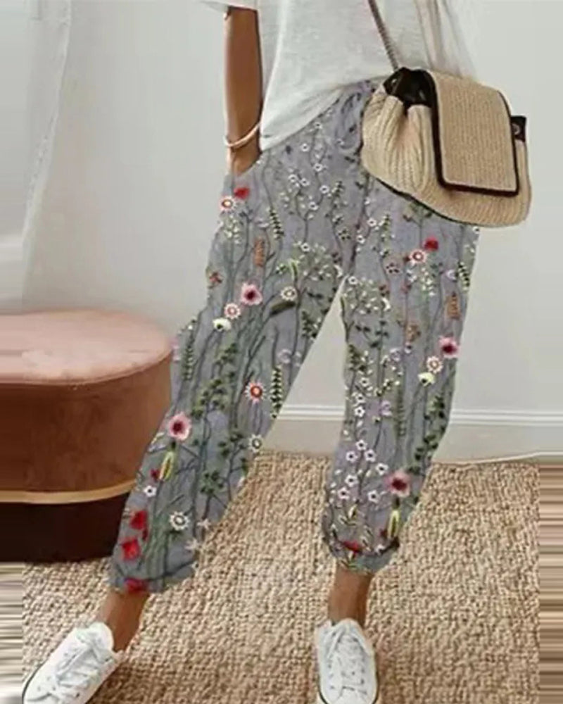 LM | Rolled-up string pants