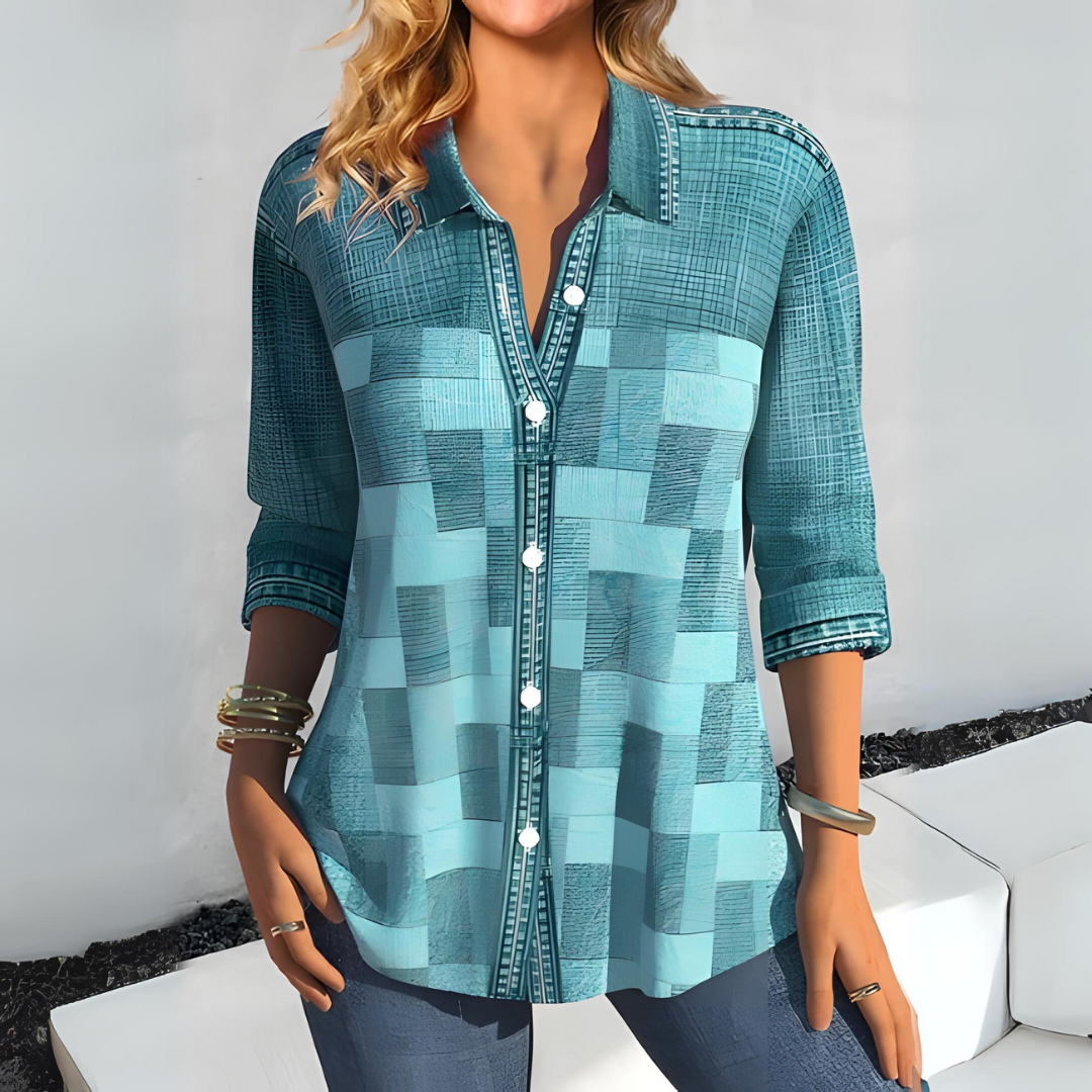 LM | Shirt with buttoned quarter sleeves