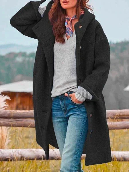 LM | Oversized wool coat for women