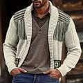 Men'S Vintage Tassels Knitted Jacquard Cozy Sweater Cardigan artswardrobe