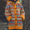 Vintage Tribal Icelandic Graphic Cozy Knitted Cardigan Sweater elevenforest