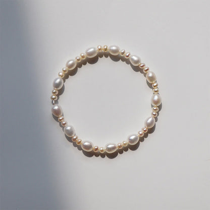Buddha Stones Natural Flower Pearl Sincerity Bead Bracelet