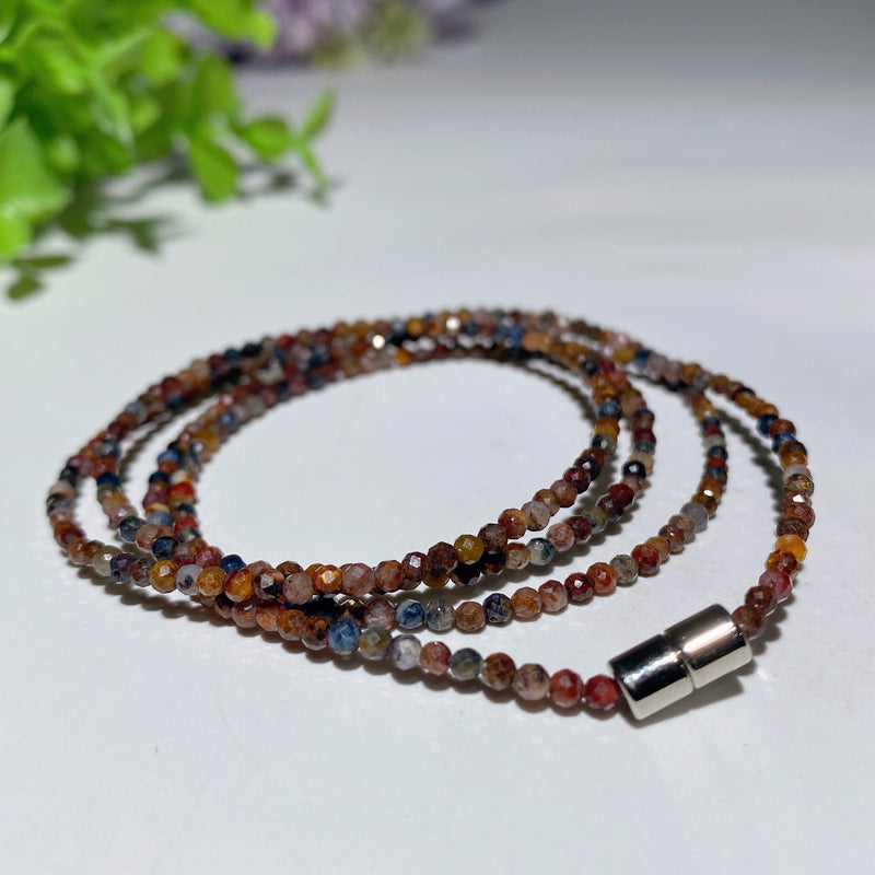 2mm Mixed Crystal Spiritual Healing Necklace Magnetic Buckle