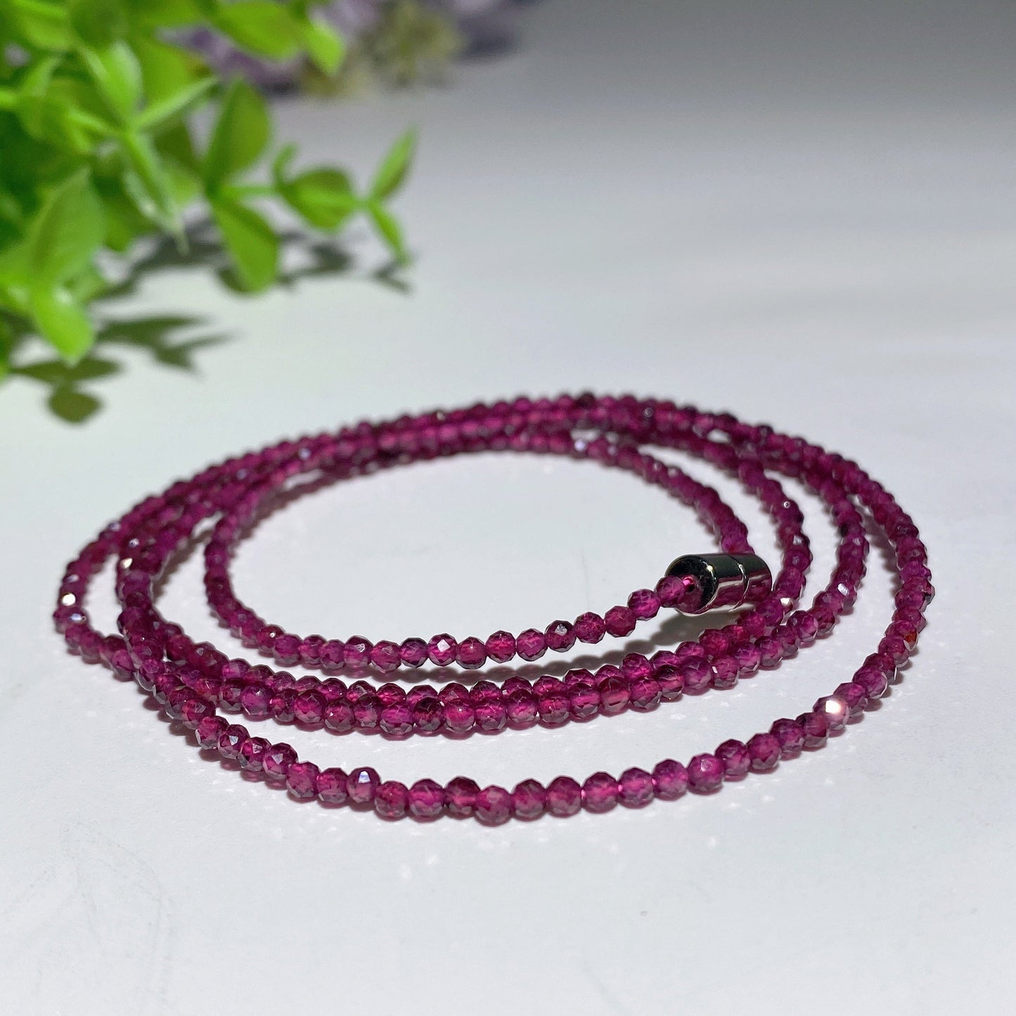 2mm Mixed Crystal Spiritual Healing Necklace Magnetic Buckle