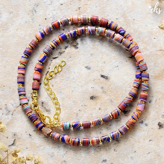Candied Rainbow Bead Necklace