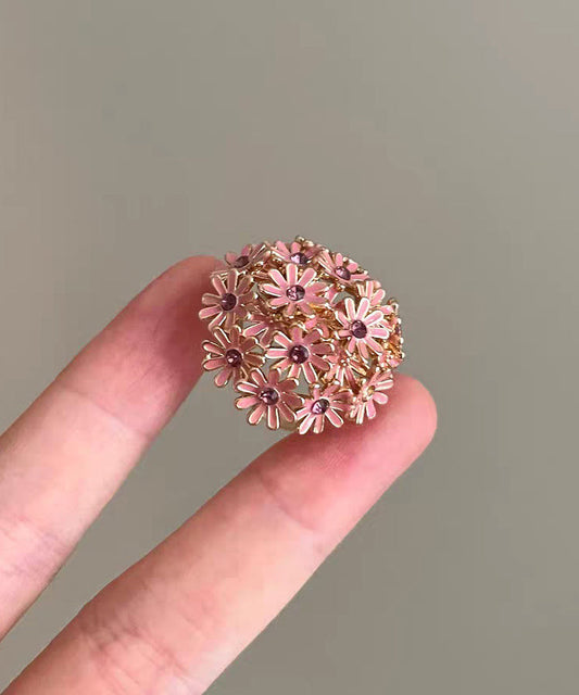 Fine Pink Open Mouth Alloy Rings