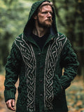 Women's Celtic Knot Vintage Cozy Knit Hooded Cardigan artswardrobe