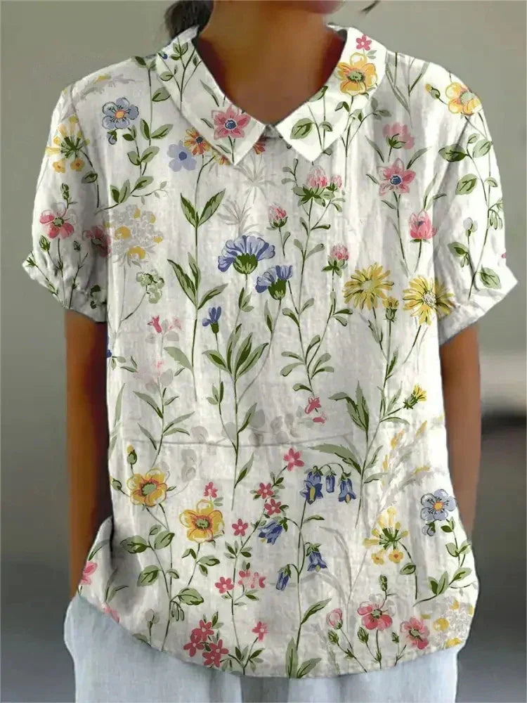 LM | Blouse with floral print for women
