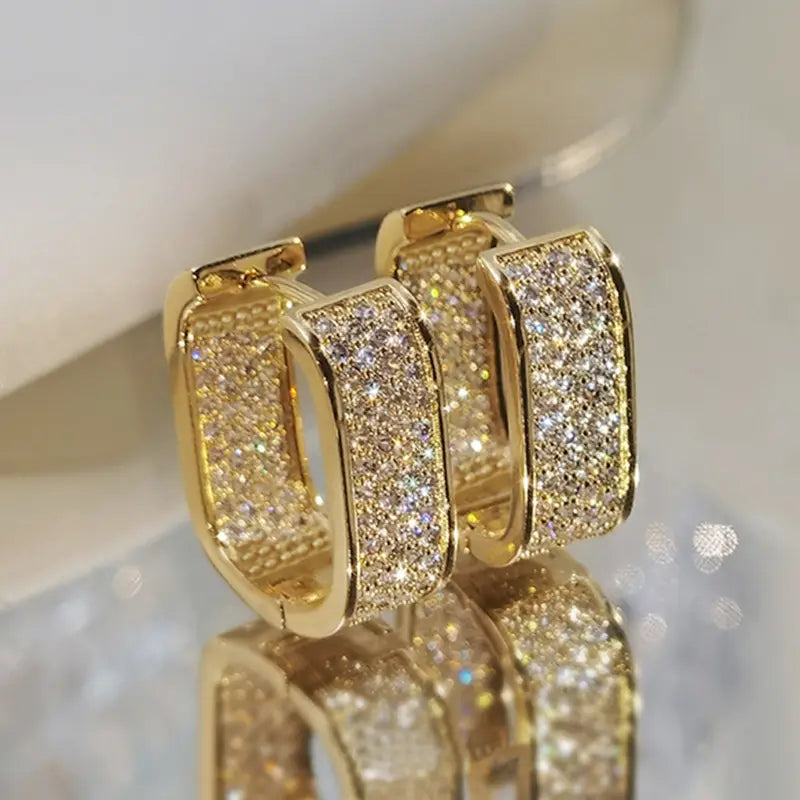 Crystal Hoop Earrings