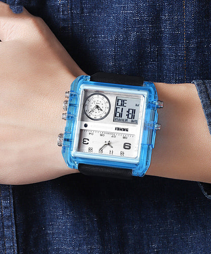 Orange Stainless Steel Sapphire Crystal Luminous Waterproof Electronic Watch