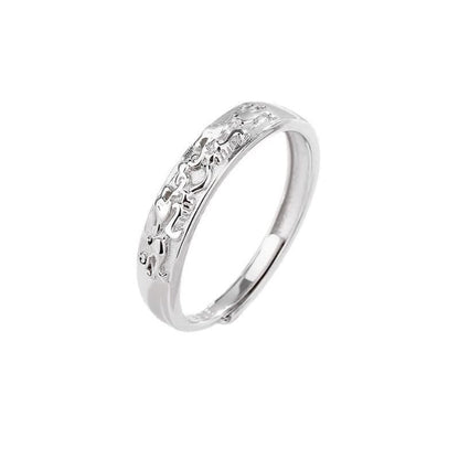 Buddha Stones 925 Sterling Silver Pixiu Balance Adjustable Couple Ring