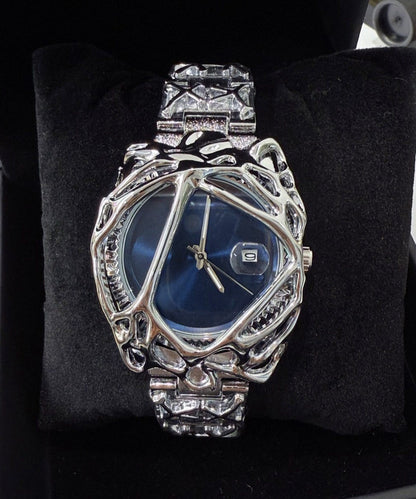 Style Dark Blue Stainless Steel Waterproof Alien Watches