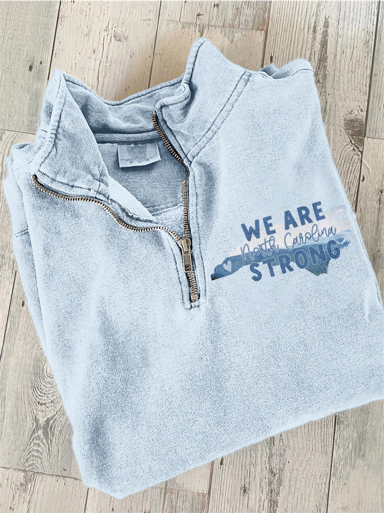 Comstylish We Are North Carolina Strong Zip Up Cozy Sweatshirt