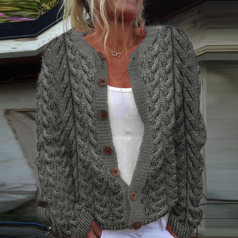 Women's Super Soft Honeycomb Aran Sweater Cardigan artswardrobe