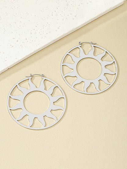 Hollow Color Sun Ear-ring