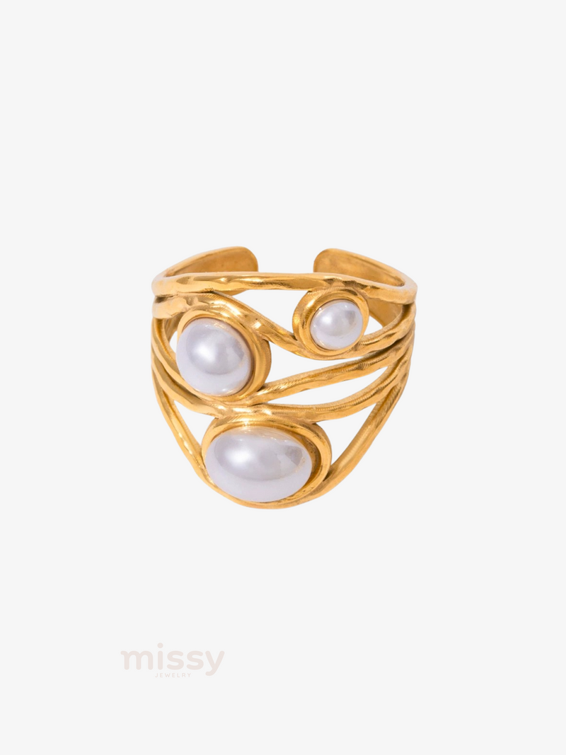 Jai Triple Gem Open-band Ring