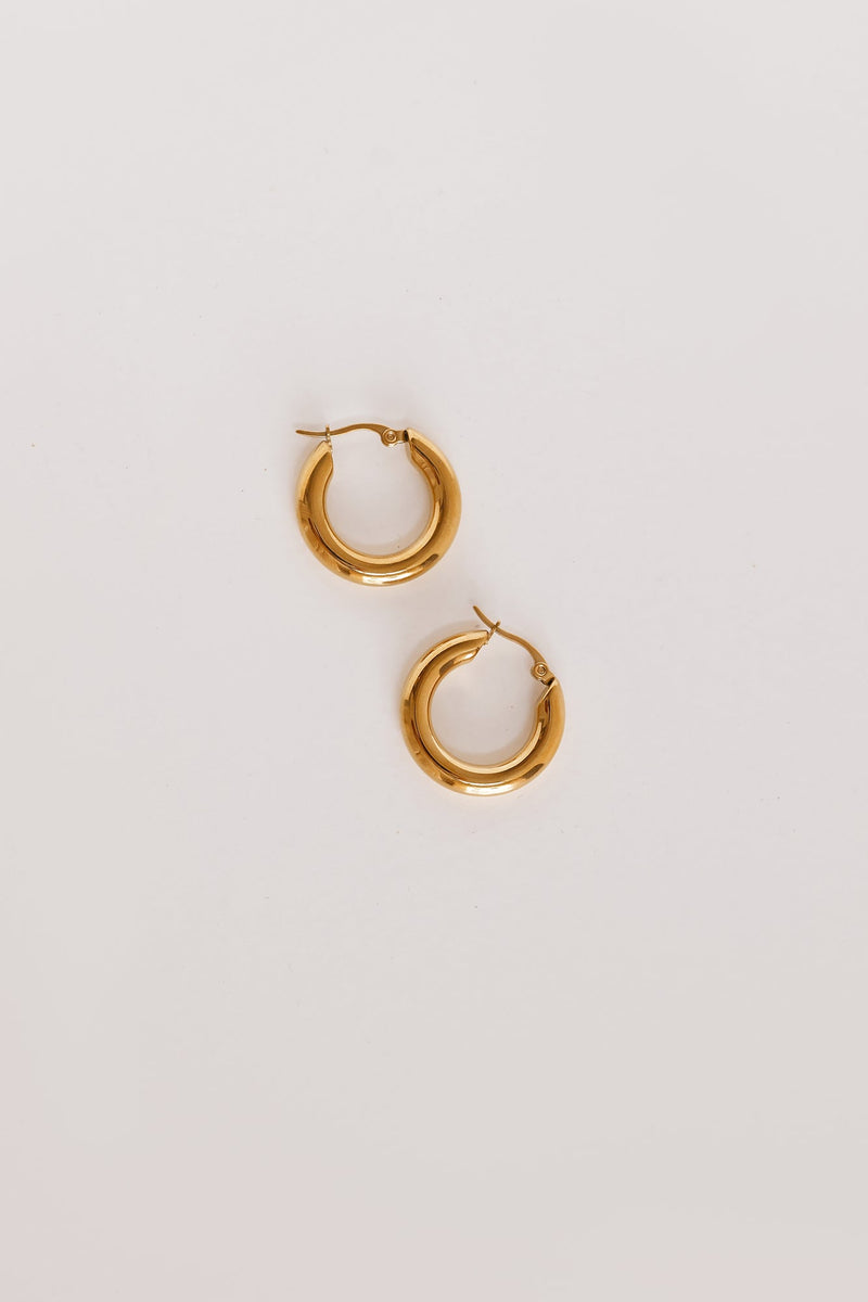 18k Gold Plated Power to Her Hoop Earrings Gold
