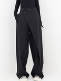 LM | Trendy asymmetric trousers with wide legs