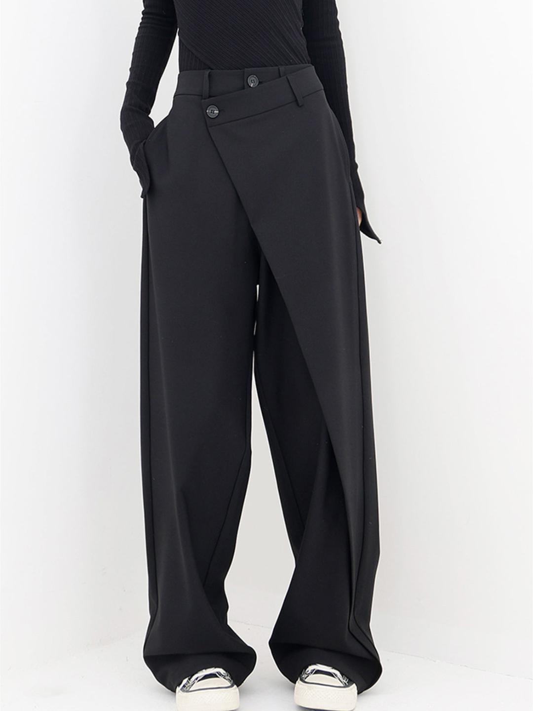 LM | Trendy asymmetric trousers with wide legs