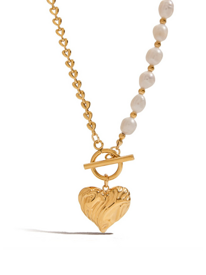 Kimberlee Heart Pearl Necklace