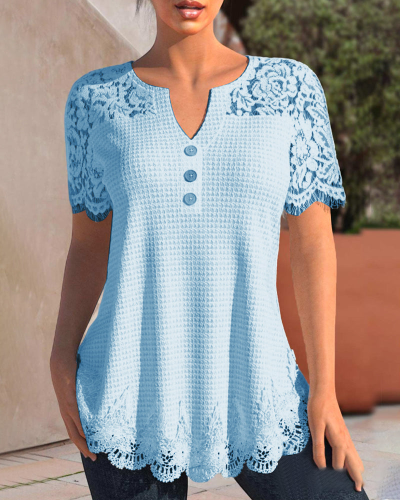 LM | Structured lace blouse