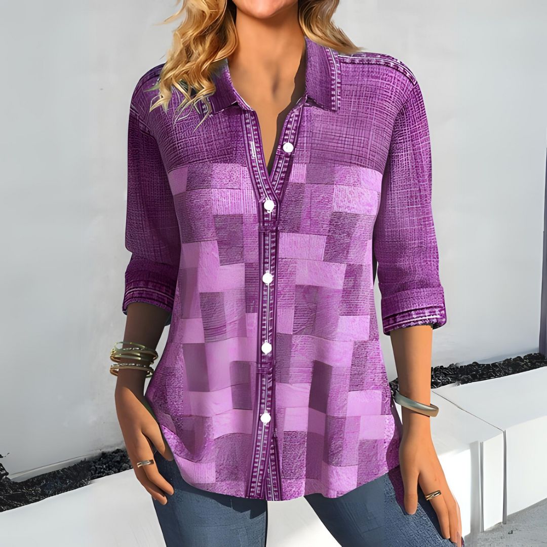 LM | Shirt with buttoned quarter sleeves