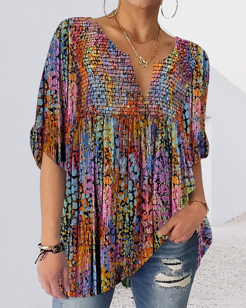 LM | Blouse with V-neck