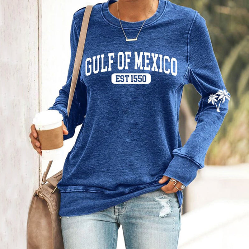 Comstylish Gulf Of Mexico Est 1550 Printed Women's Sweatshirt