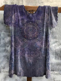 Women's Hippie Print V-neck T-shirt artswardrobe