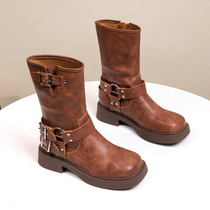 Belt Buckle Martin British Style Retro Boots