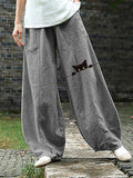 Women's Casual Funny Black Cat Print Pants elevenforest