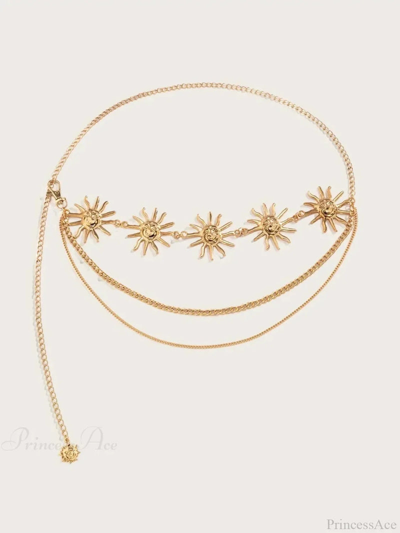 Rebellious Dark Urban Layered Waist Chain Belt