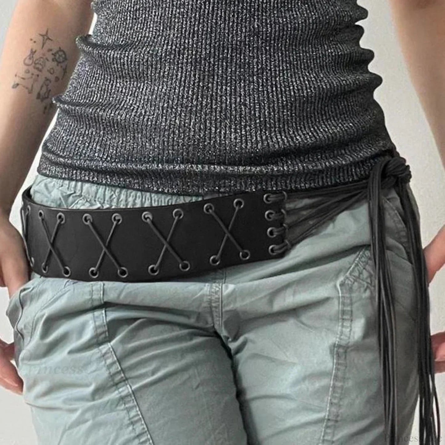 Y2k Gothic Pu Leather Harajuku Waist Belt