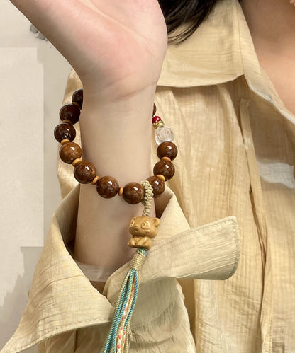 Hand Knitting Beads Tassel Charm Bracelet