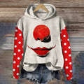 Comstylish Women's Carnival Clown Pattern Casual Hoodie