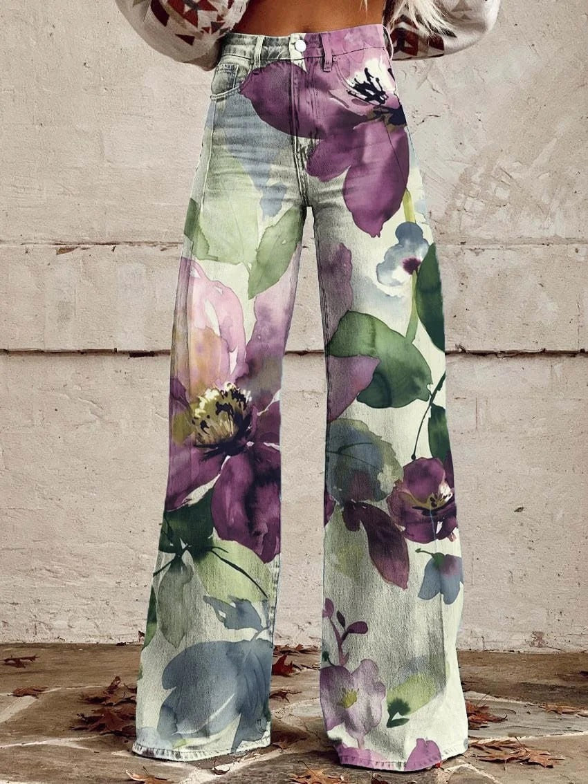 EP | Ariane™ Pantalon large à motif floral