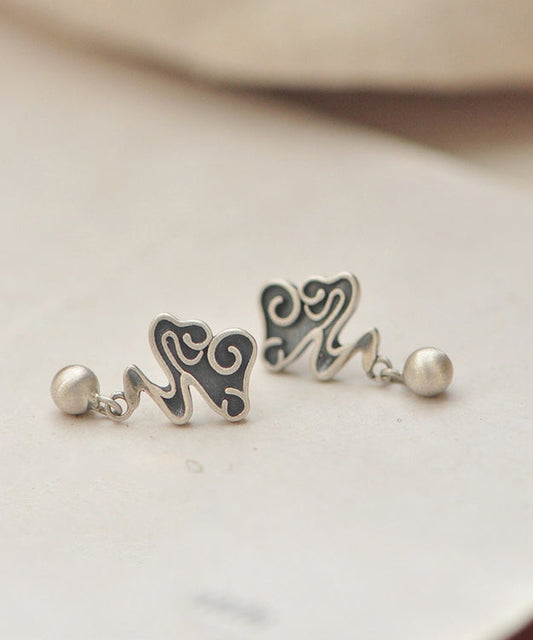 Silk Sterling Silver Xiang Yun Drop Earrings