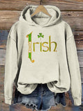 Comstylish Irish Shamrock Embroidered Women's Hoodie