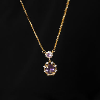 Lilac Butterfly Necklace