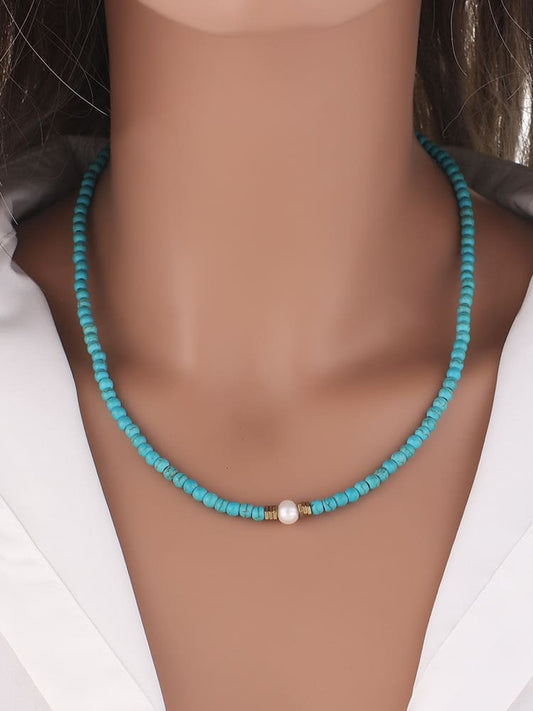 Turquoise \u0026 Pearl Necklace
