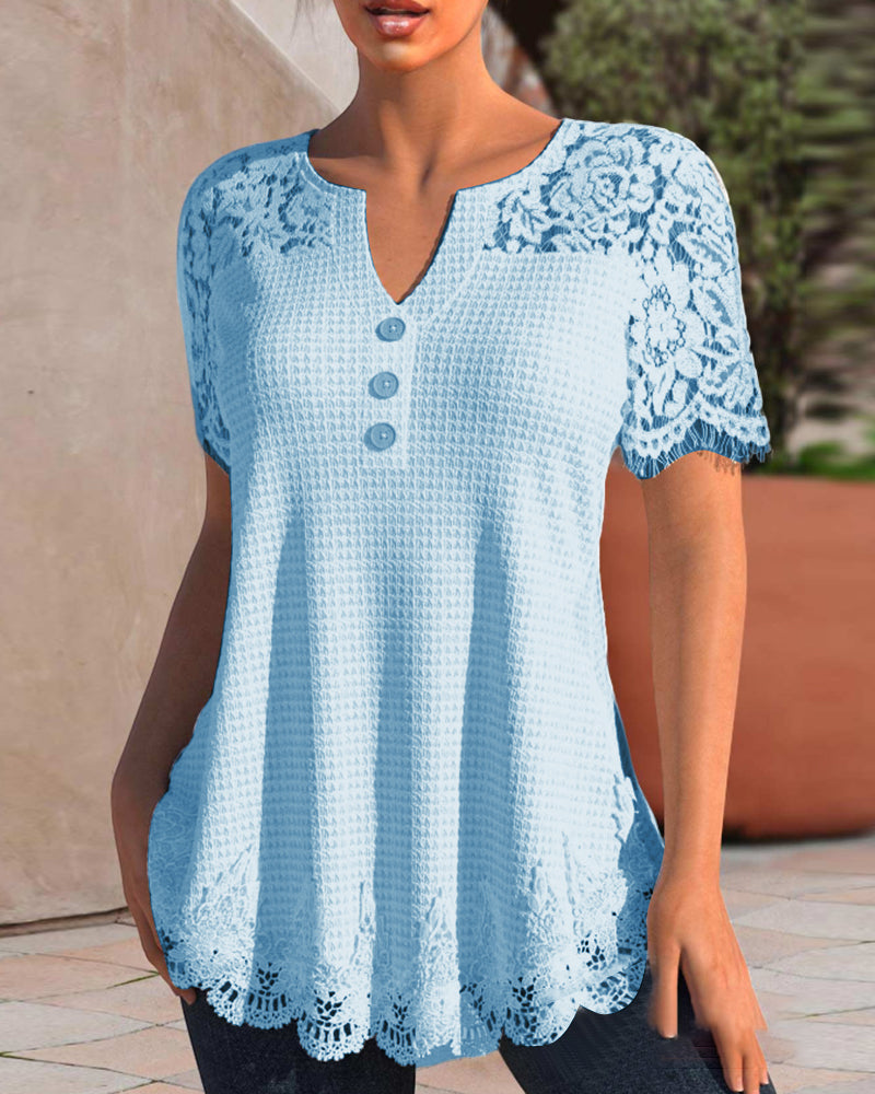 LM | Structured lace blouse