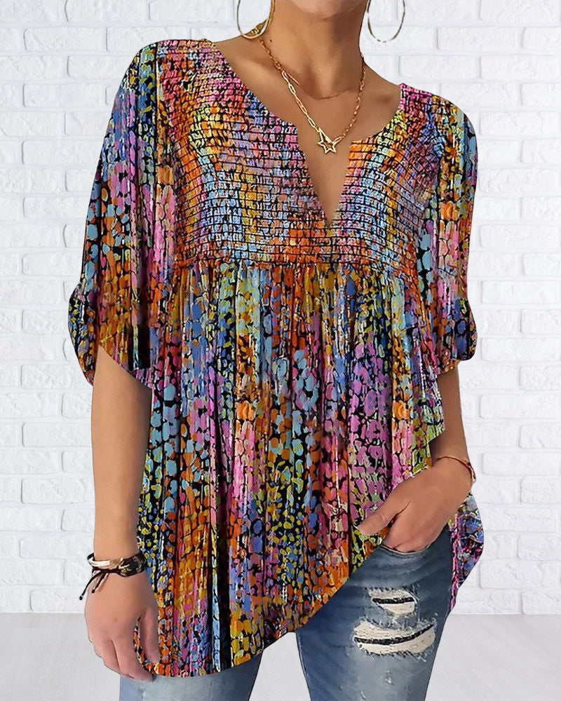LM | Blouse with V-neck