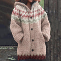 Vintage Knit Pattern Iceland Cozy Cardigan Sweater elevenforest