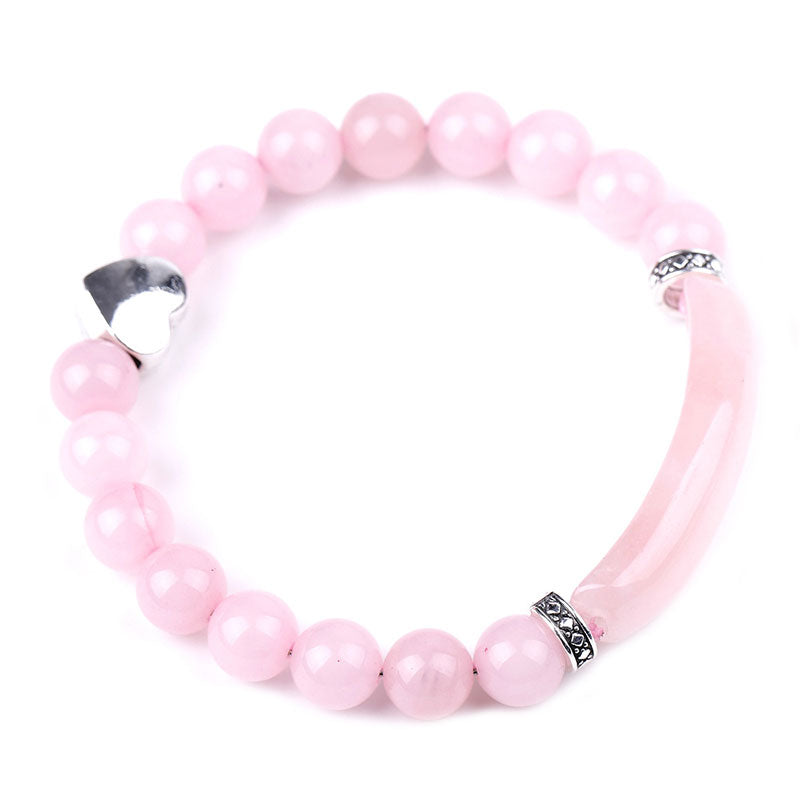 Buddha Stones Natural Crystal Beads Heart Bracelet
