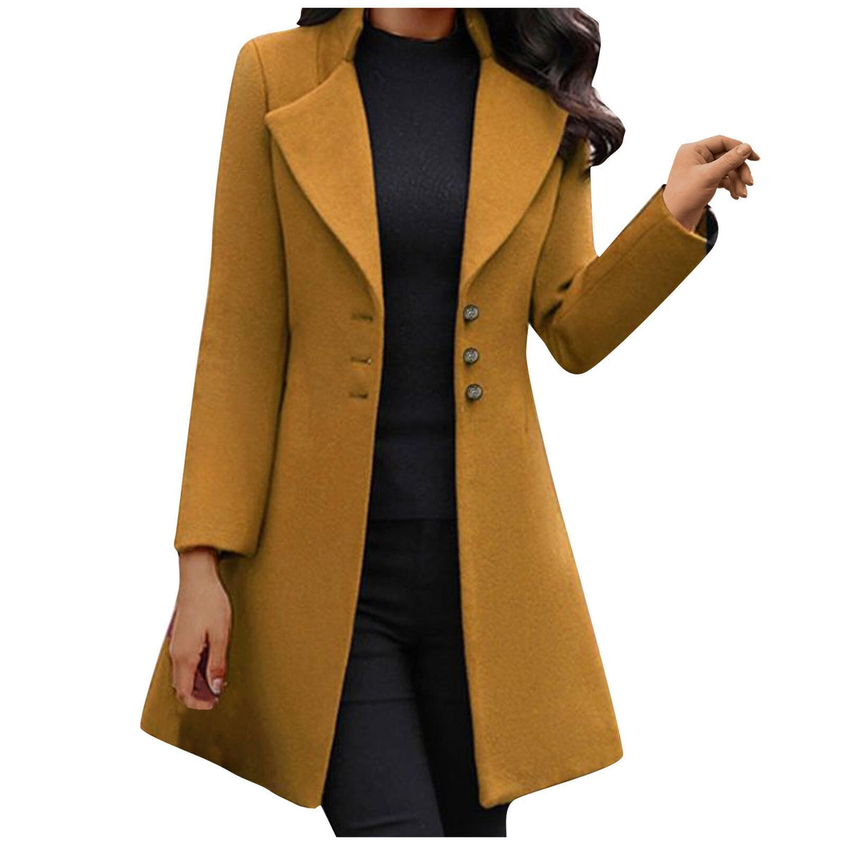 LM | Stylish long-sleeved coat for women