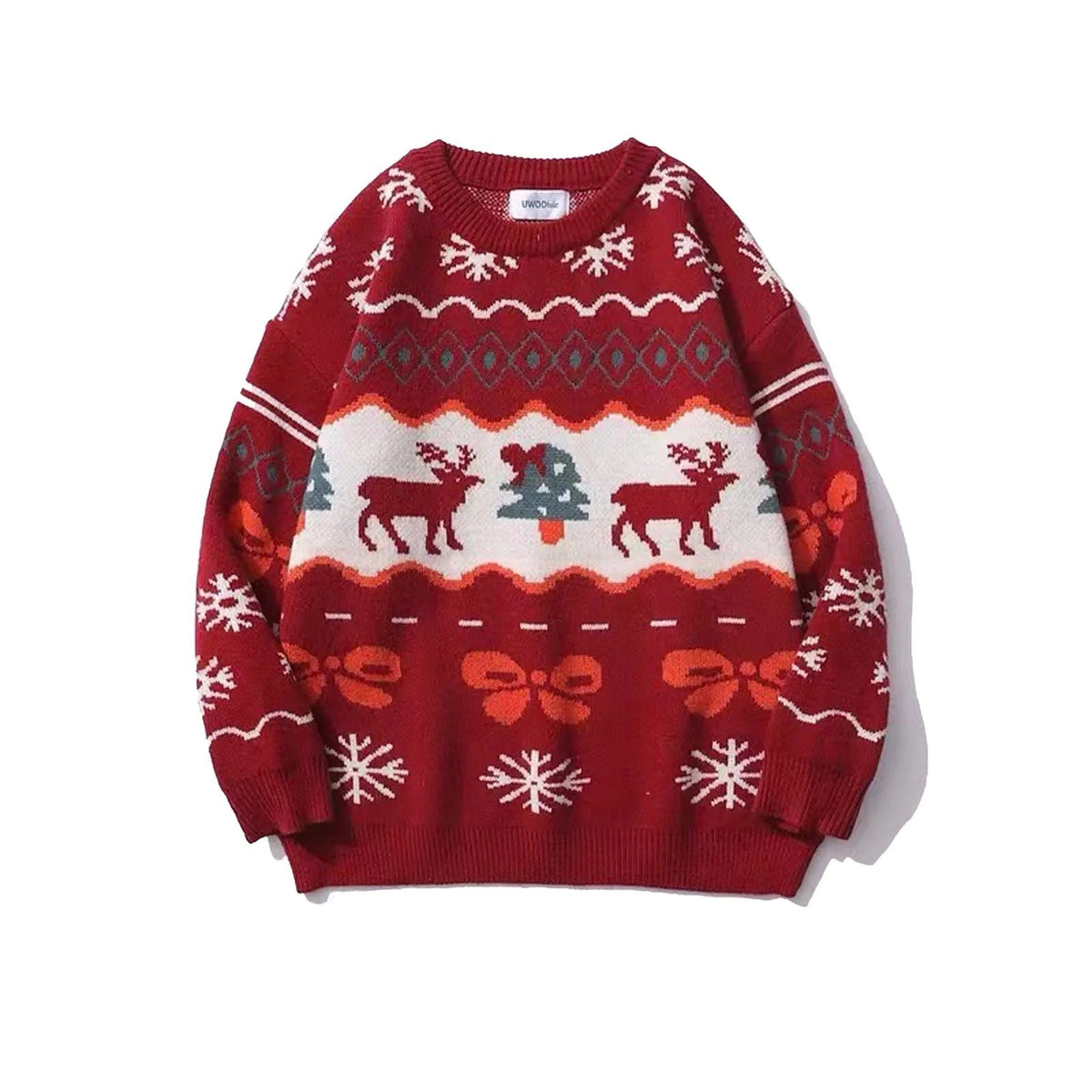 Josephine® | Warm knitted sweater with vintage Christmas motifs for women