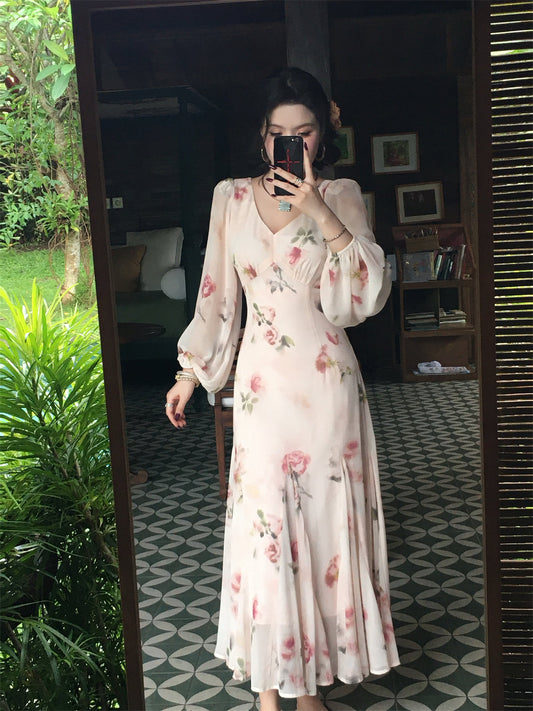 Soft Peach Mist Maxi Dress – Gentle Romantic Look for Springsummer Gunne Sax Dress