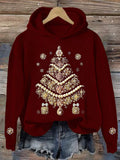 Comstylish Women's Christmas Printed Casual Crew Neck Sweatshirt